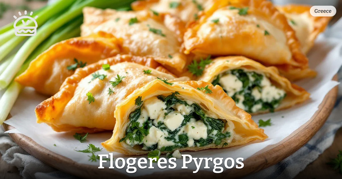 Flogeres Pyrgos: Savory Greek Pastry with Feta & Spinach